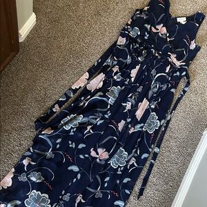 Motherhood Maternity Navy Floral Wrap Maxi Dress